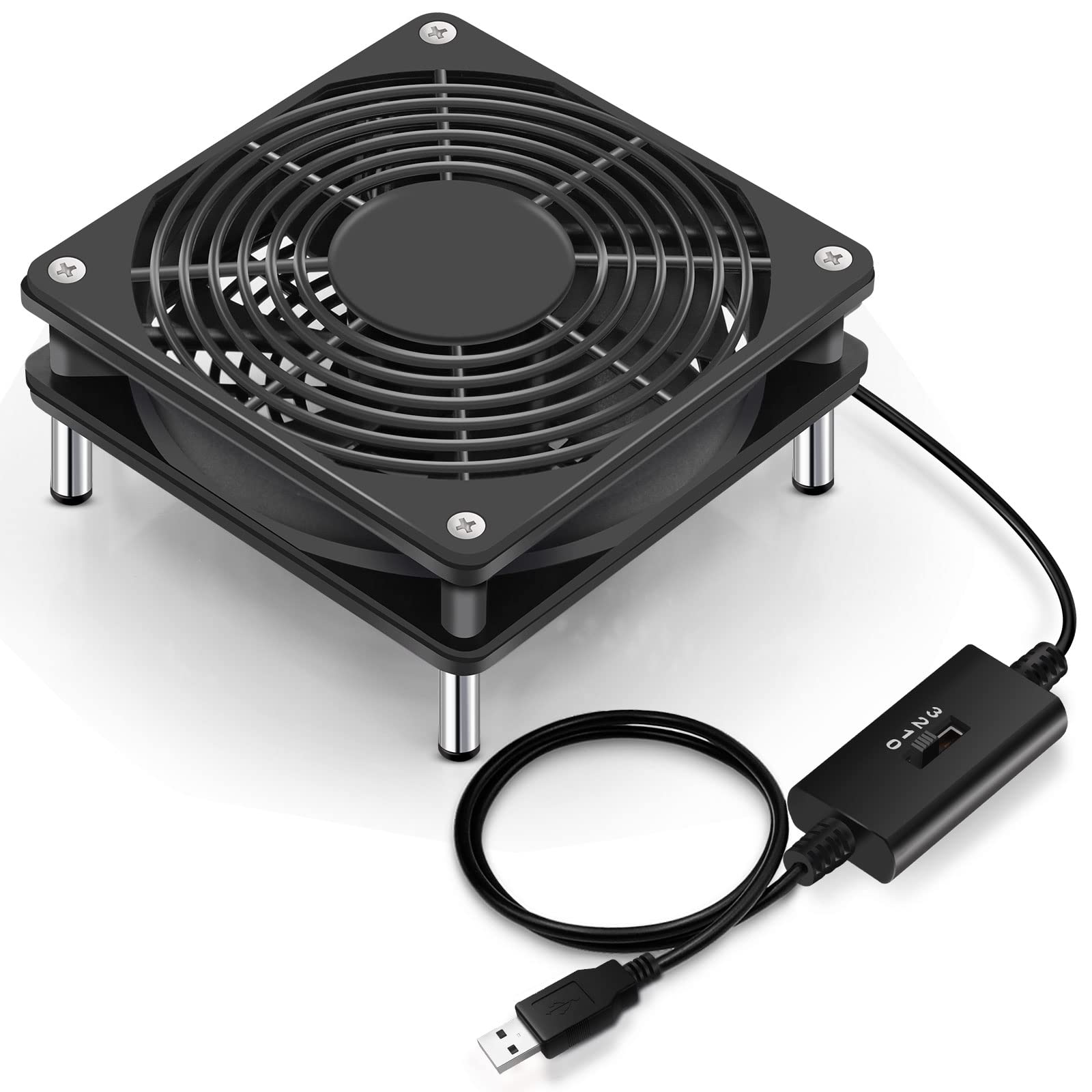 

Mauknci 12cm Quiet Cooling Fan with Adjustable USB for Small and More Airflow, 5V, Long-Lasting Operation, PCs, Amplifiers, Routers,