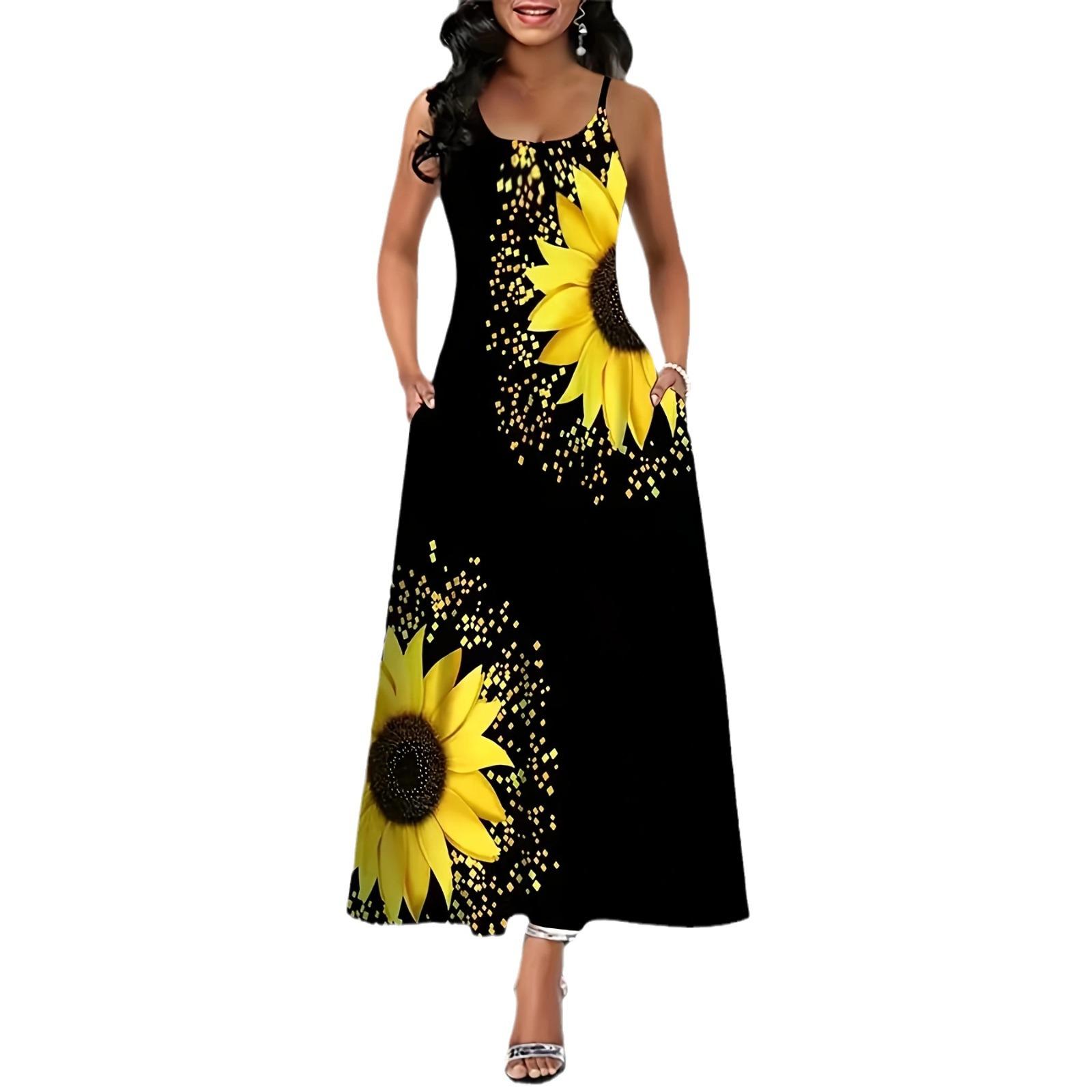 

Новое повседневное длинное платье без рукавов, женские платья с 3D принтом, платья в стиле ретро, ​​платье трапециевидной формы S