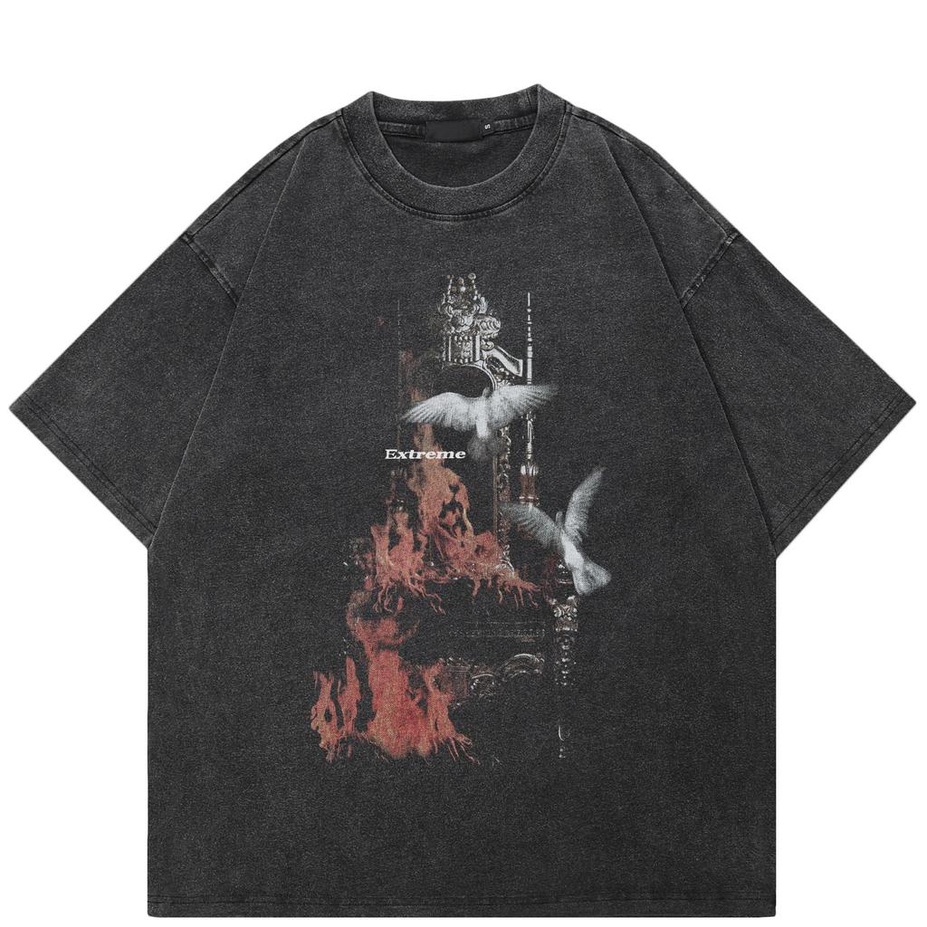 Streetwear Funny Graphic T-Shirt Cotton Oversized Tshirt Unisex Tops Tees Summer Short Sleeves T Shirt