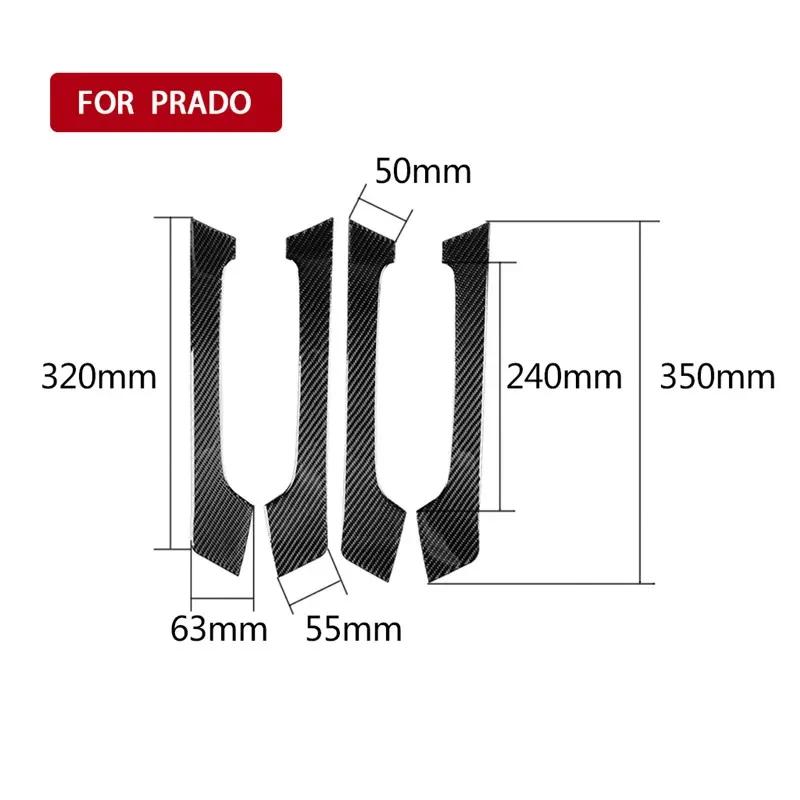 

Подходит для Toyota Land Cruiser Prado 2010-2018 Автомобильные аксессуары из углеродного волокна Внутренняя отделка дверной ручки декоративная наклейка на автомобиль чёрный