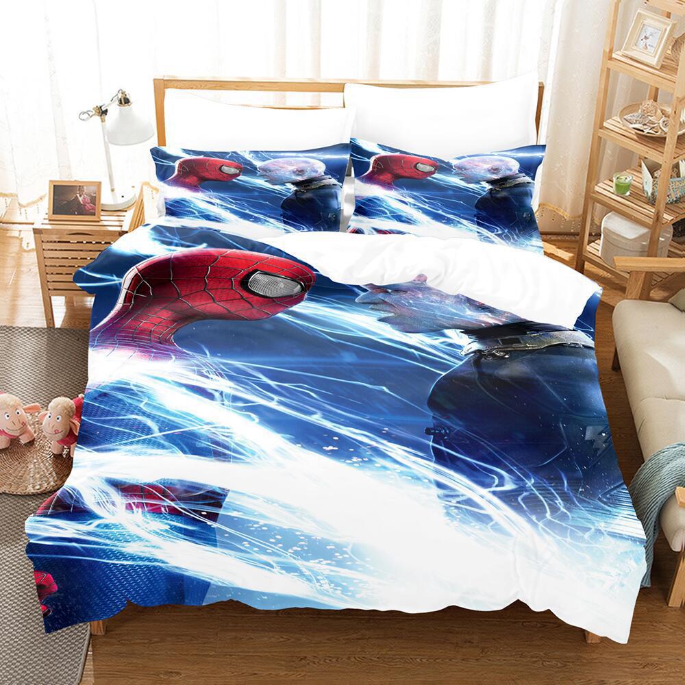 Bedding Three-Piece Set 3D Digital Cartoon Animation Microfiber Duvet Set