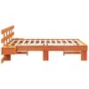 Bed Frame with Headboard Brown 120 x 190 cm Solid Pine Wood