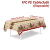 Christmas Snowflake Plastic Tablecloth Merry Christmas Decorations for Home 2025 Navidad Natal Xmas Table Ornament New Year 2026