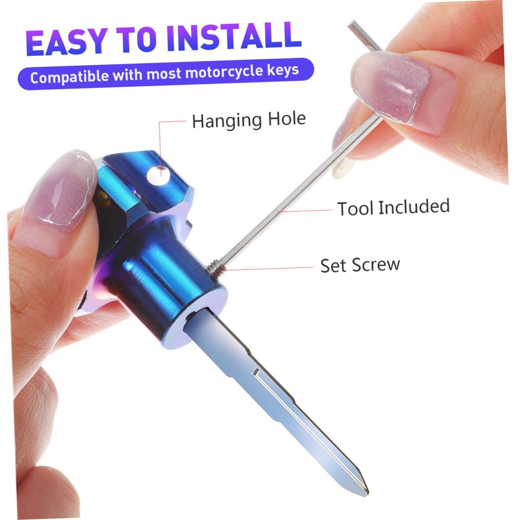 [ULTECHNOVO] Key Head Individual Decoration Biker Key Chain Car Key Holder for Men Car