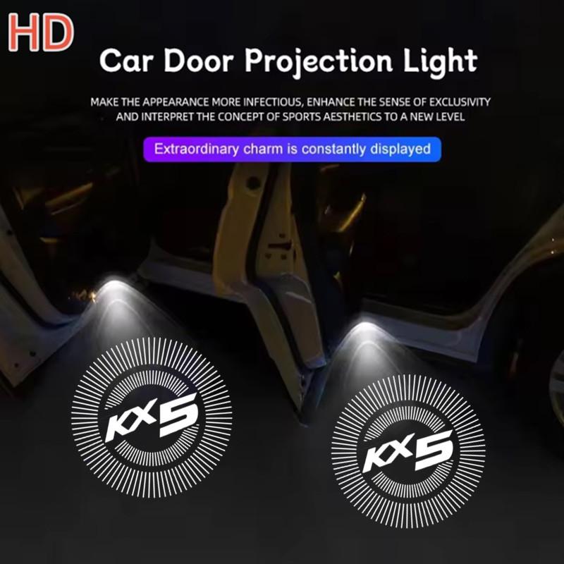 2pcs Car Door Projector Lamps 3D Welcome Shadow Lights For KIA Sorento Ceed K3 K2 K8 K5 K9 GT Line Car Accessories