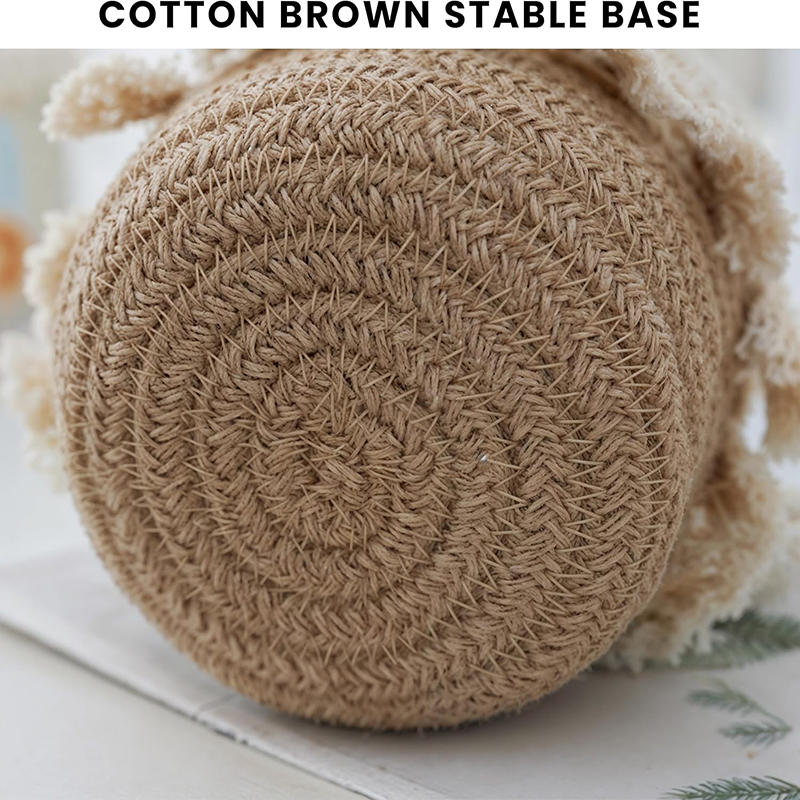 Kosmetický úložný košík Bavlněný pletený držák na štětce na make-up Dekorace do ložnice Organizér Pouzdro Stolní drobnosti Úložný box s třásní