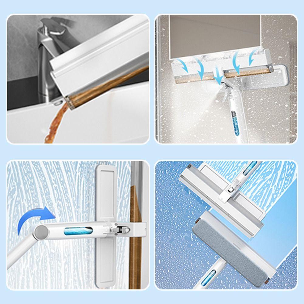 Telescopic Handle Window Cleaning Squeegee Double-sided Spray Window Cleaning Tool  Glass Cleaning