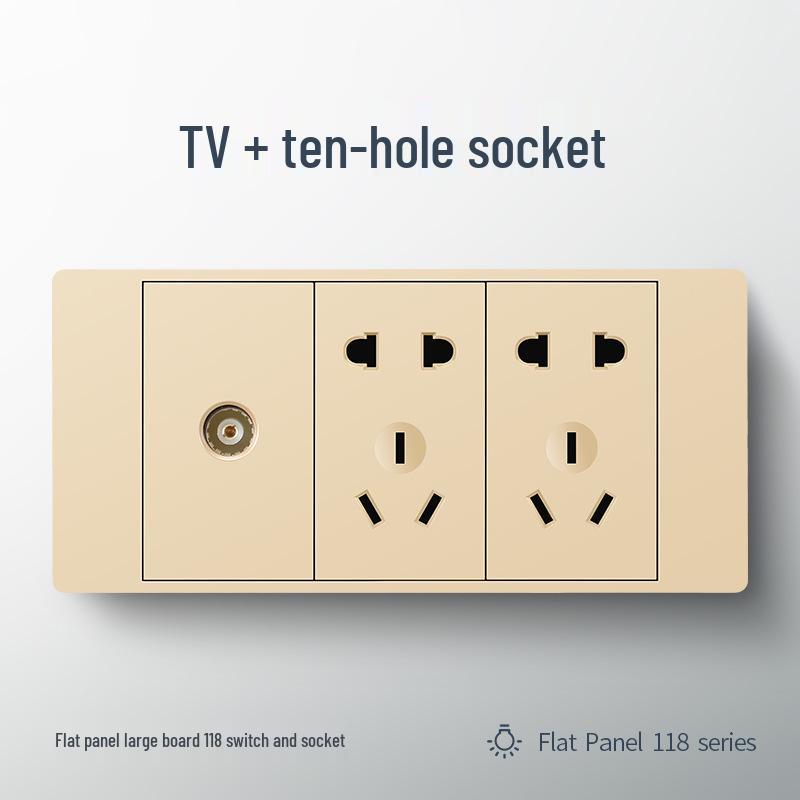 International Electric 118 Type Concealed Multi-Hole Panel: 16A, 6-Hole, 9-Hole, 12-Hole Switch and Socket.