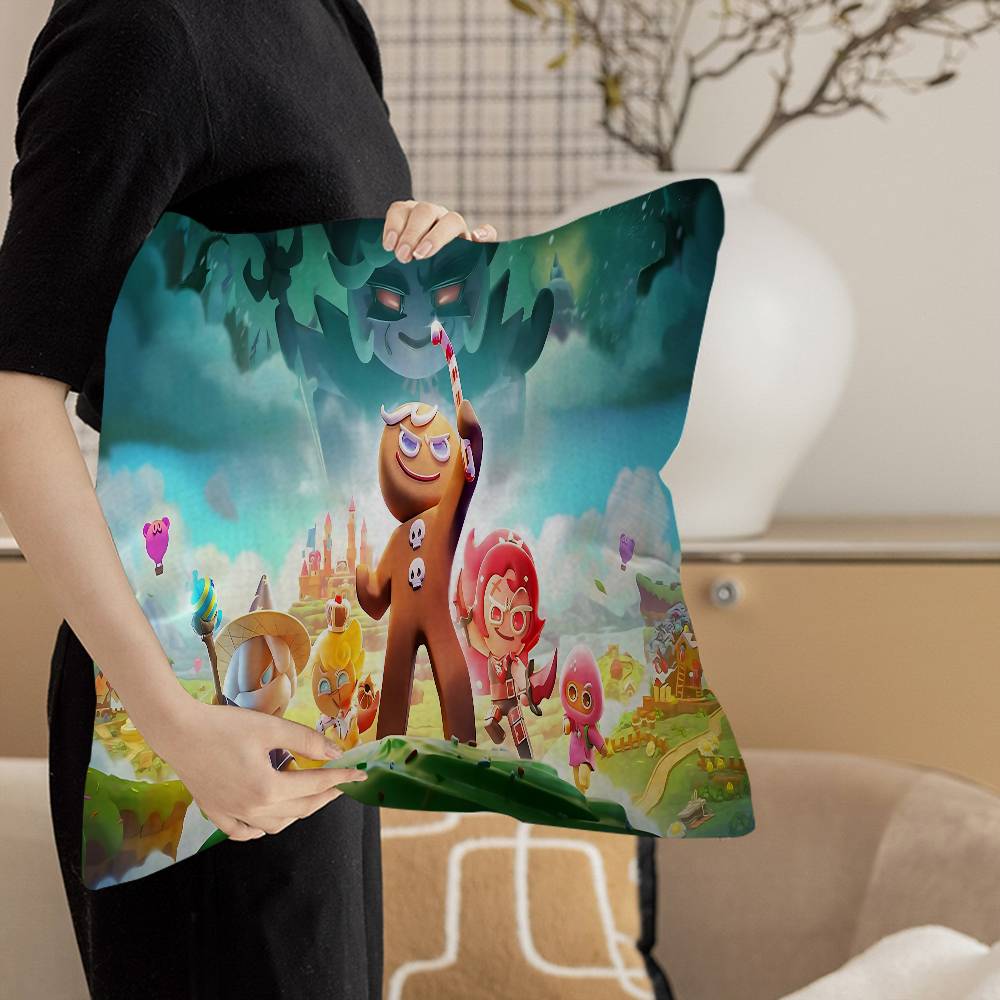 Game CCookie run Kingdom Decorative Room Aesthetics Pillow Case Home Decor Bedroom Sofa Bed Couch Pillow Cover x