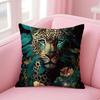Fashion Leopard Cushion Cover Natural Linen Pillow Case Double-Sided Print Decorative Sofa Pillowcase Home Decor Gift