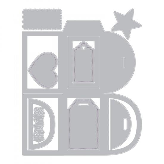 Gift Box Cutting Dies DIY Scrapbook Emboss Paper Cards Craft Punch Stencil Mold
