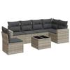 VidaXL Garden Lounge Set with Cushions 7 Pcs, Sofas with Adjustable Feet, Outdoor Furniture Set Patio Terrace, 3251379