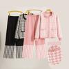 Fashion Casual Suit Women's Autumn 2025 New Long-sleeved Thousand Bird Grid Two-piece Set
