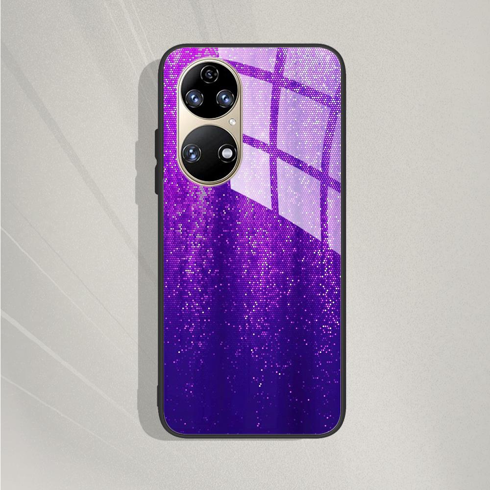 Pro Huawei P50 Pro Pouzdro P50E P 50 Luxusní tvrzené sklo Kryt telefonu Pro Huawei P50 Zadní kryt Módní ochranné TPU Coque P50Pro