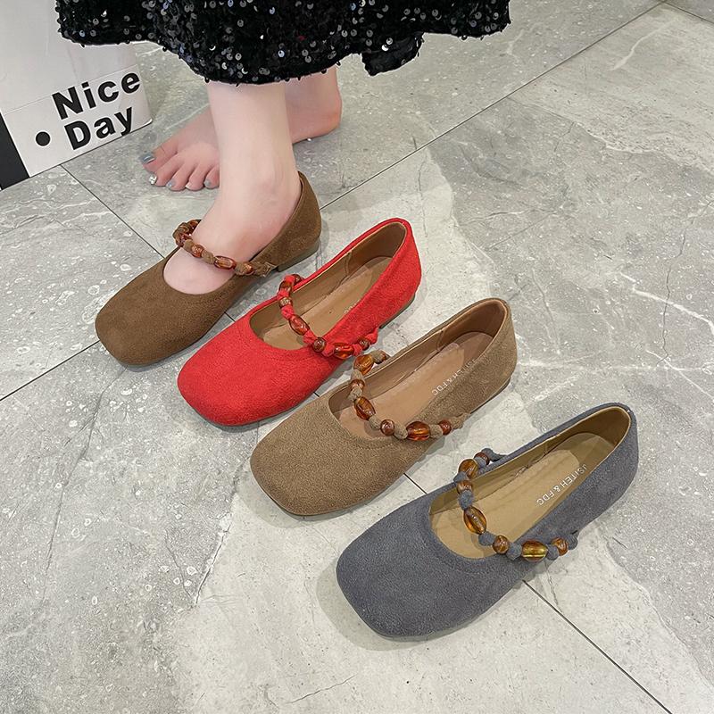 Fashion Flats Women Shoes Beaded Square Toe Loafers Shoes Casual Sport Sandals 2025 Trend New Summer Sneakers Elegant Walking Zapatos