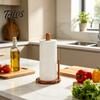Talos Wooden Paper Towel Holder, One-Handed Operation Dispenser, Freestanding Countertop for Kitchen Bathroom