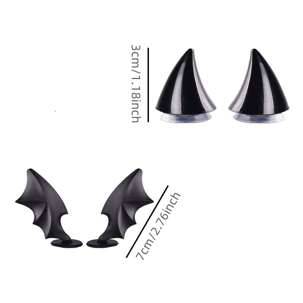 1pair Cool Motorcycle Helmet Horn Silicone Moto Helmet Decoration  Scooter