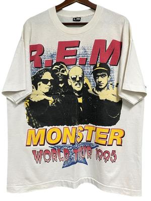 Vintage R.E.M. Tour 1995 Band White Short Sleeve Unisex Tshirt S5XL KH15804 Unisex T-Shirt