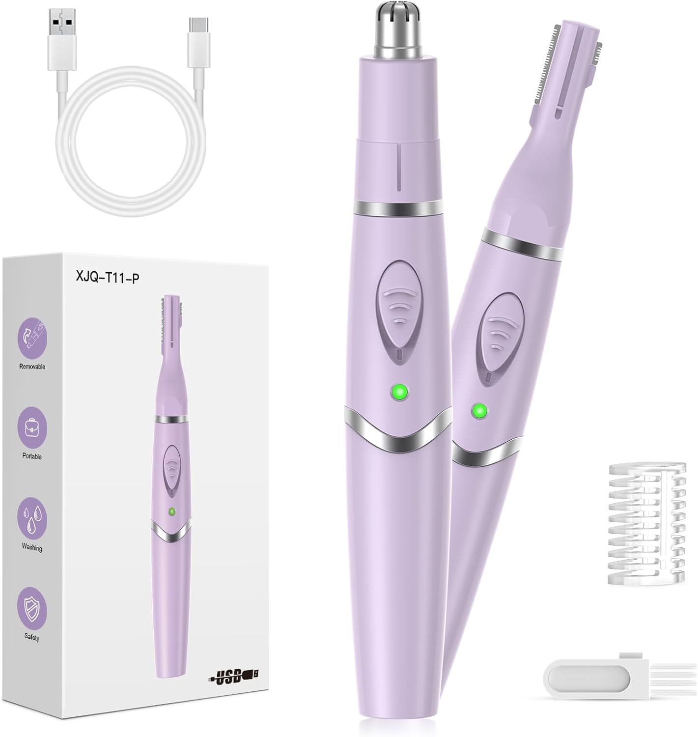

Trimmer for Women, 2025 Professional Painless 2 in 1 USB Rechargeable Eyebrow & Facial Hair Trimmer, Precision United States
