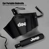 Cup Holders 4S Dealership Car Gift Umbrella Vinyl Sunscreen Sunny Umbrella For Jeep Grand Cherokee Wrangler JK Gladiator Compass