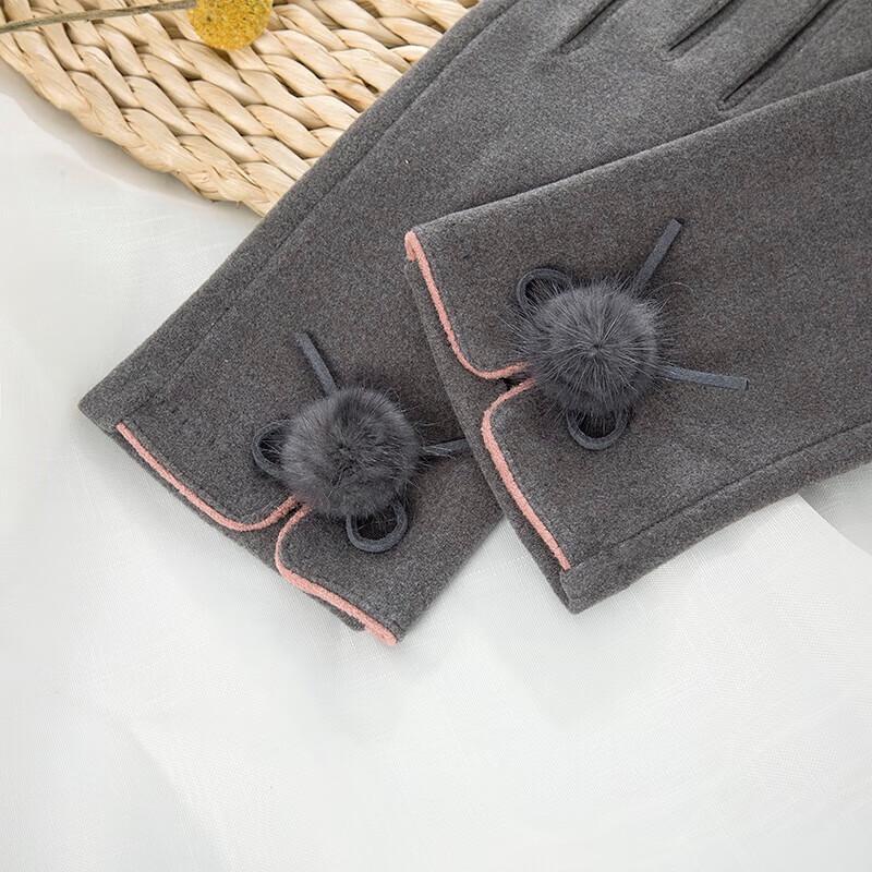 Hengyuanxiang Kids' De Velvet Thermal Pom-Pom Gloves