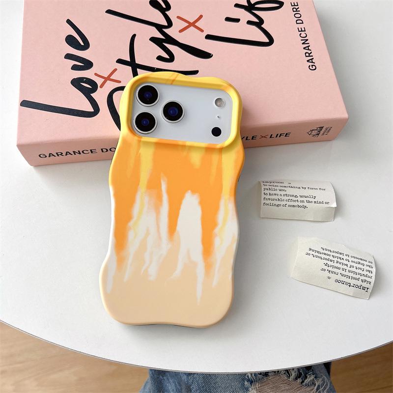 

Wavy Edge Orange Gradient Phone Case for iPhone 17/16 Pro Max/15/14/13 14 Pro