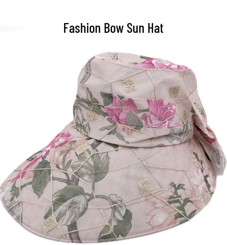 Stylish Wide-Brimmed Sun Hat for Women: Breathable Summer Protection for Mothers & Grandmothers