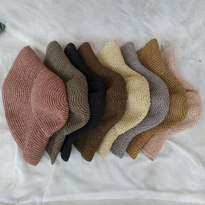 Women's Summer Beach Hat, Handmade Hollowed-out Wide-brimmed Sun Hat, Artistic Outdoor Fresh Foldable Sun Hat