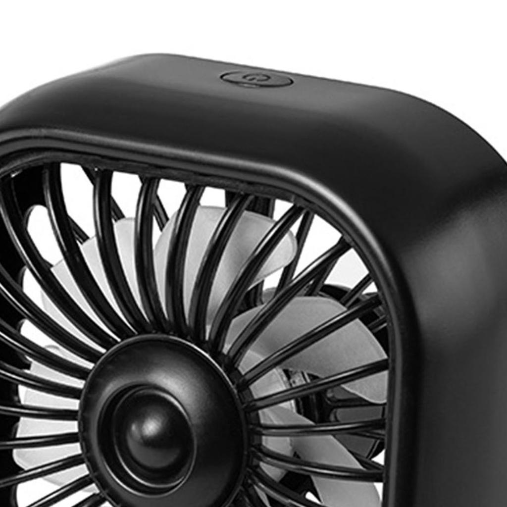 Auto Lüftungshalterung Ventilator Buntes Licht 3 Windgeschwindigkeiten Geräuscharm USB Kühlventilator für Fahrzeuge Schwarz