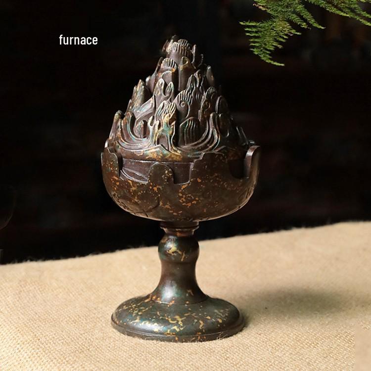Agarwood Incense Burner - Antique Zen Desk Ornament for Home