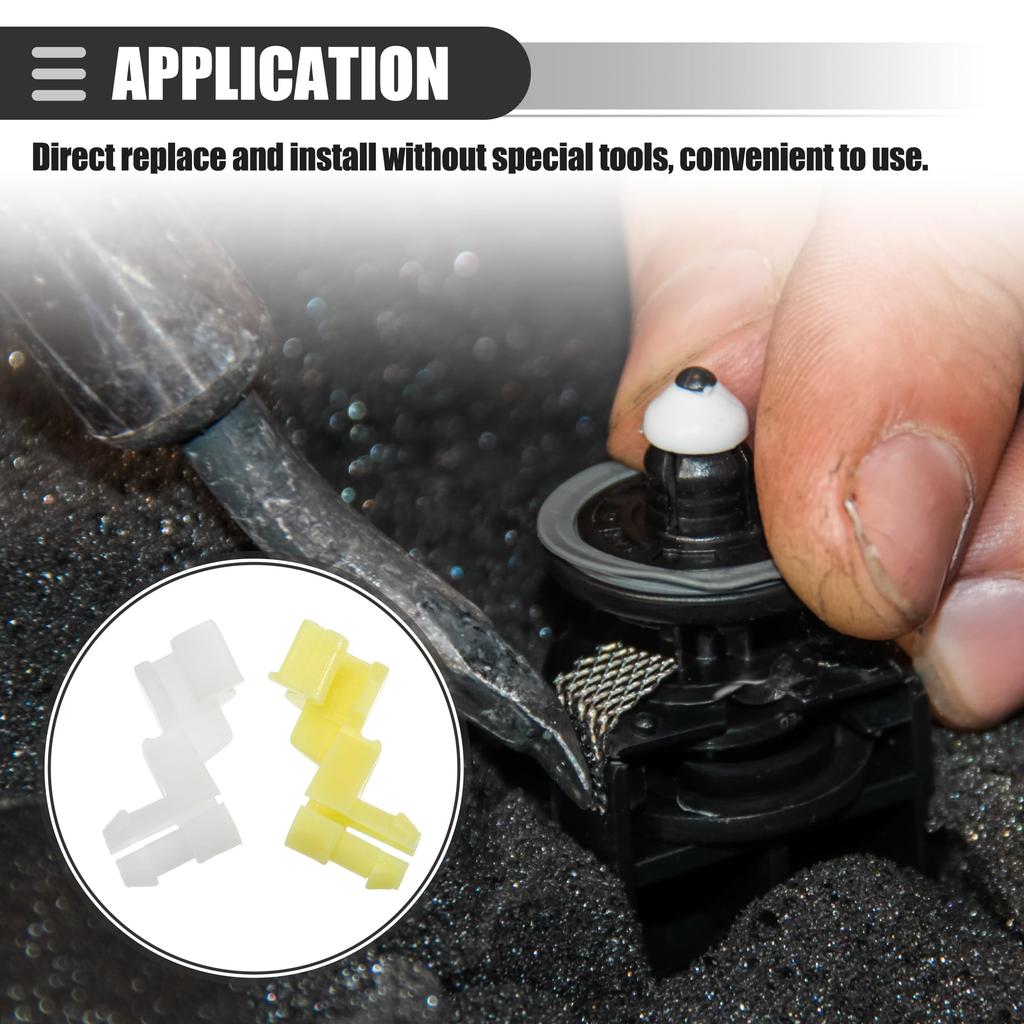 Motoforti Tailgate Door Handle Door Lock Rod Clips for Toyota Highlander 2001-2013 Plastic No.6929312030 White 15 Pairs