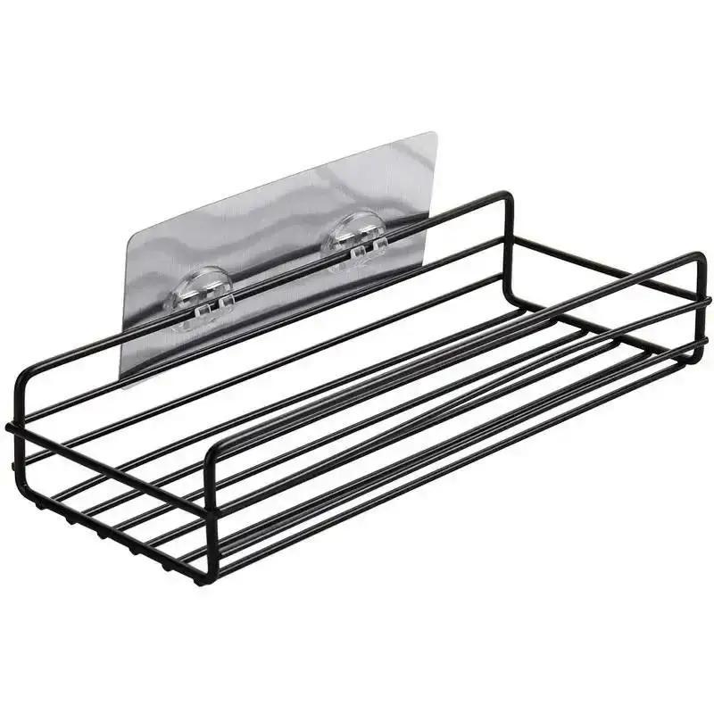 Wrought Iron Bathroom Shelf Toilet Free Punching Washing Hanging Basket Wall Storage Rack