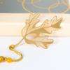 Student Gifts School Stationery Books Accessories Reading Mark Leaf Metal Bookmark Brass Book Clip