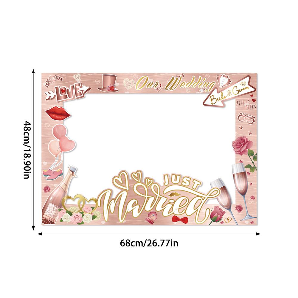 Wedding Venue Decor With Paper Photo Frame Props For Marriage Reception