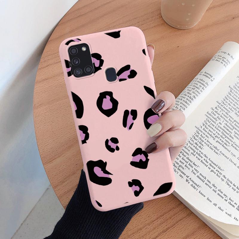 For Samsung Galaxy A21S A50 A51 A52 A32 A31 Phone Case Fashion Leopard Print Pattern Soft Silicone Fundas Protective Cover Shell