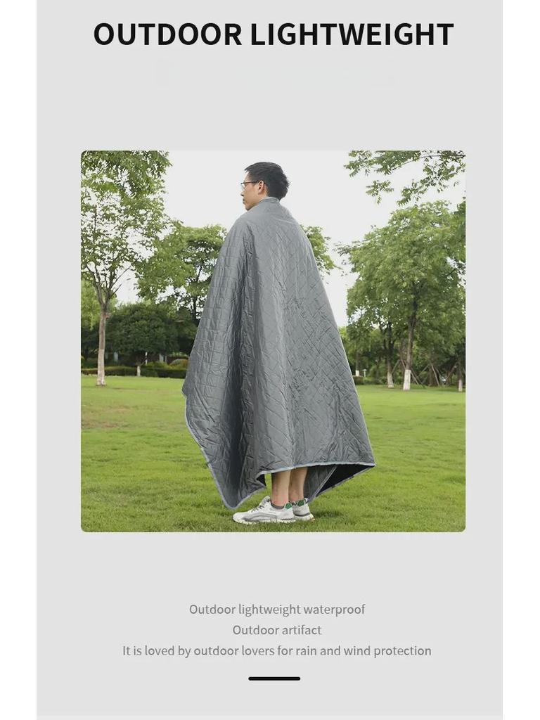 Waterproof Polar Fleece Camping Blanket: Windproof, Thick, Portable Picnic & Nap Mat