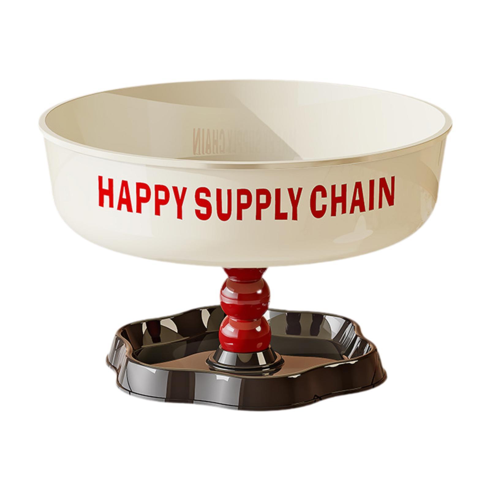 

Pedestal Bowl Home Decor Multipurpose Modern Decorative Bowl Serving Bowl for Kitchen Counter Restaurant Buffet Dining Table червоний колір чорний