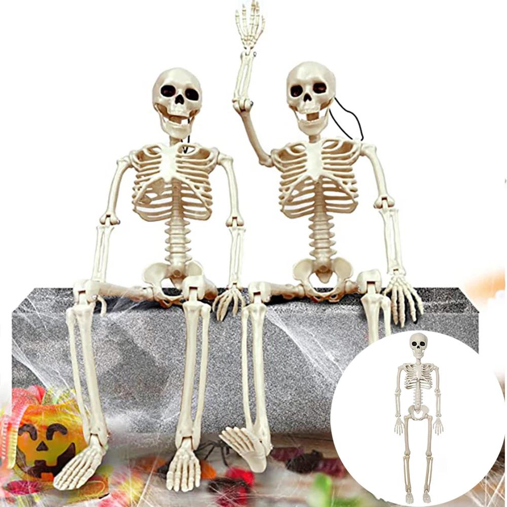 Schönes 40cm Halloween Menschliche Form Skelett Bewegliches Skelett Menschliche Form Knochen Halloween Horror Dekorationen Spukhaus Horror Requisiten