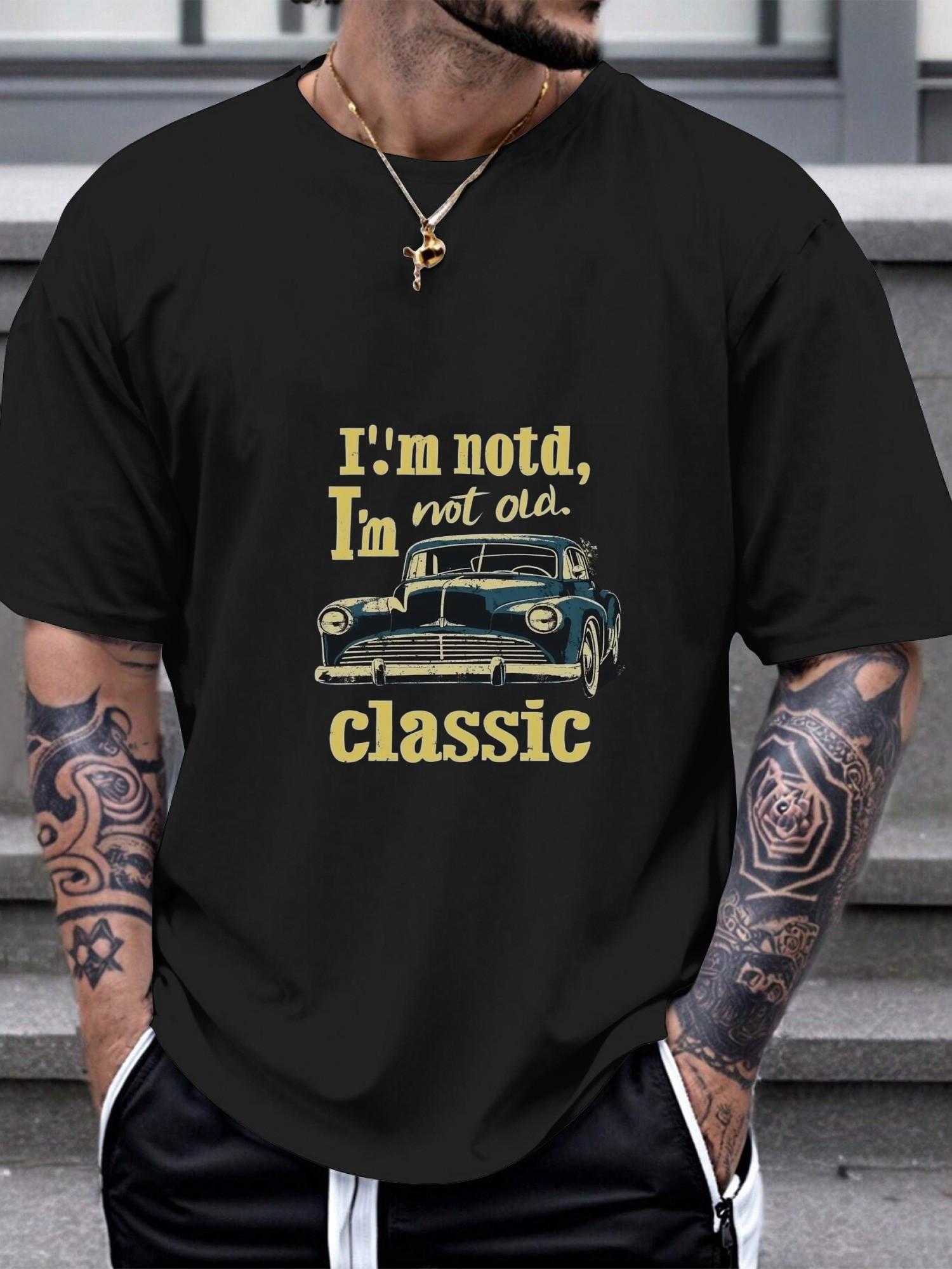 

1pc classic vintage car graphic T-shirt XXL