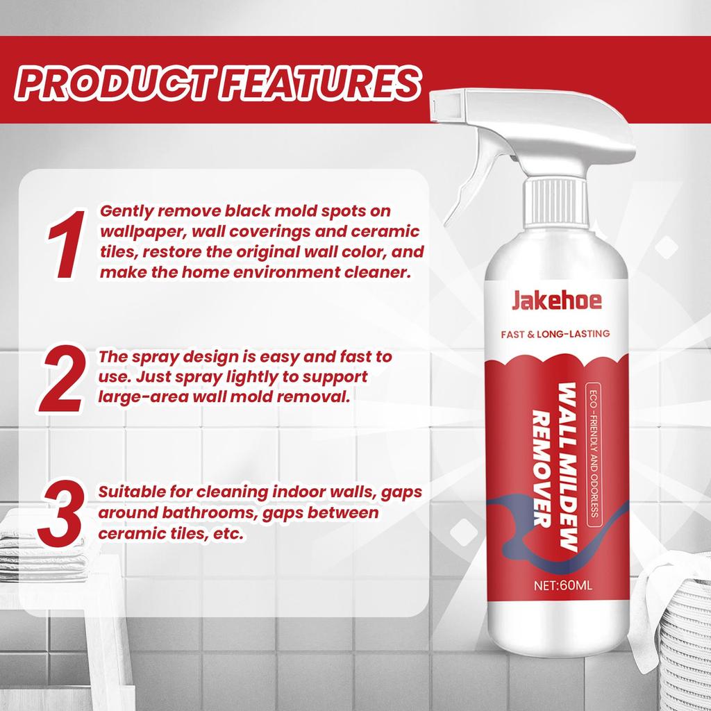 60ml Wall mold remover bathroom tile floor mold removal wall wall cleaning stains mold remover