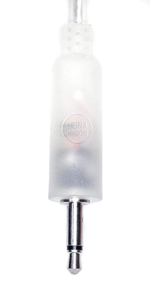 Heinakroon LED CV Patch Cable Eurorack Modular Test 5 Pack Clear Leads, (23.6 Inch),