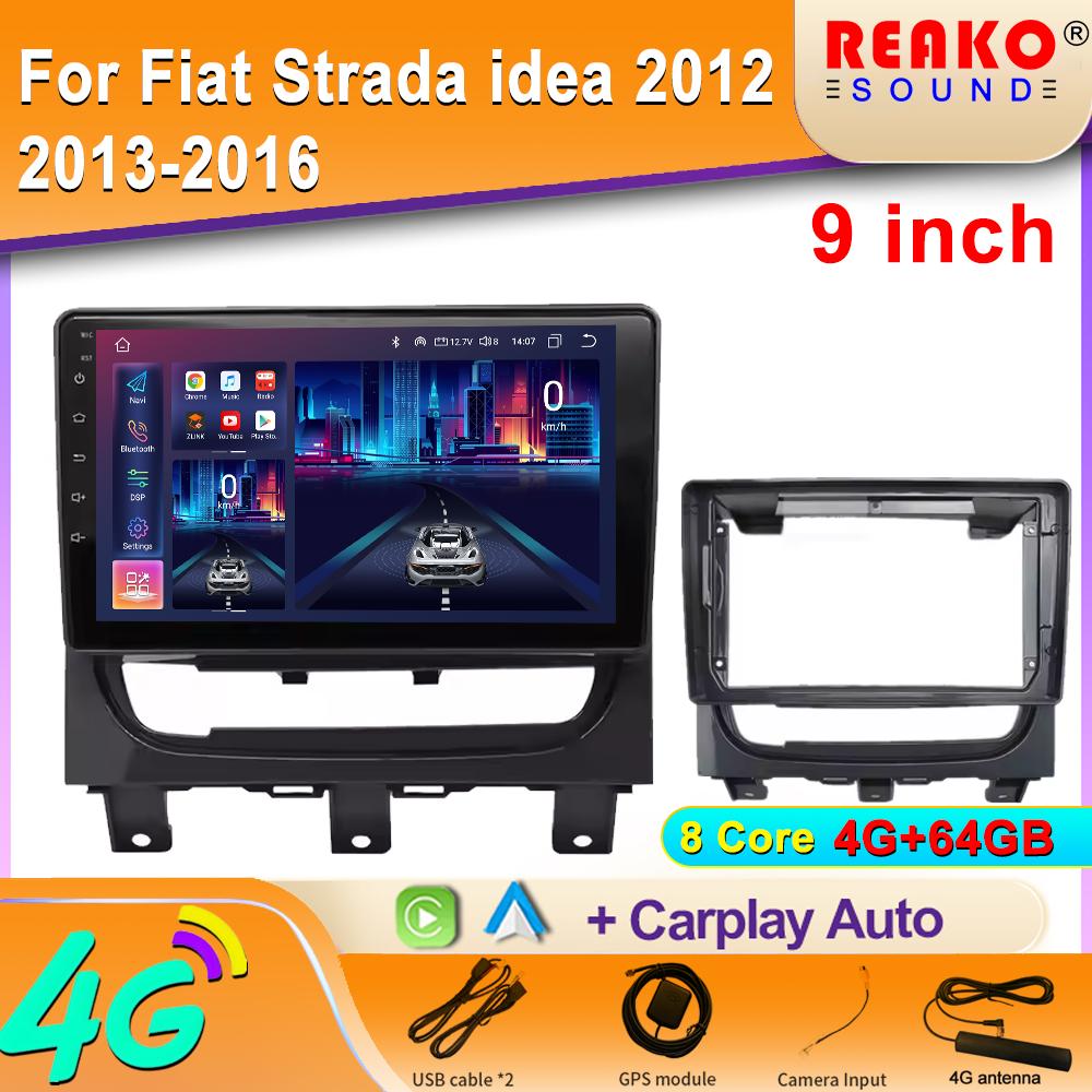 8-core, 4GB RAM + 64GB Storage, Fiat Strada/Idea 2012-2016