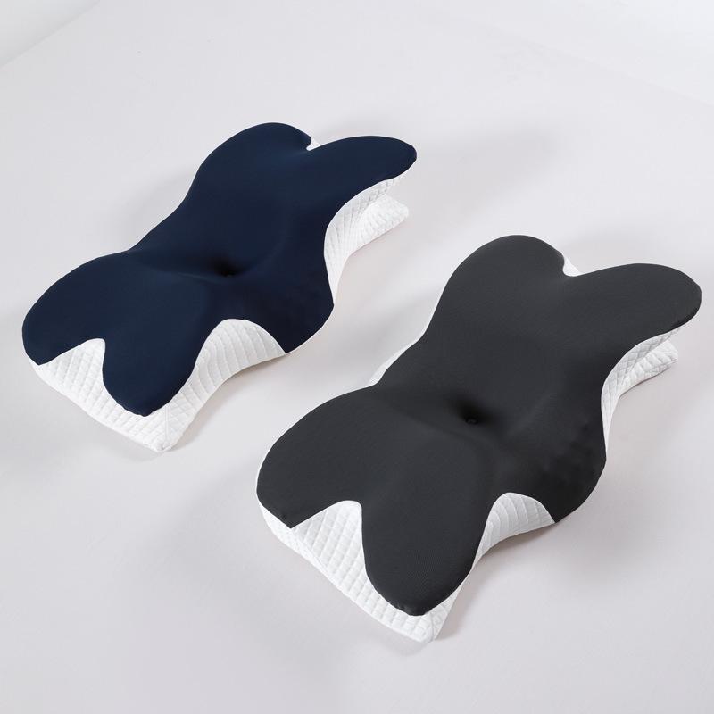 

Memory Foam Butterfly Pillow for Side Sleepers - Neck Support & Deep Sleep Aid Core + Removable Cover чёрный
