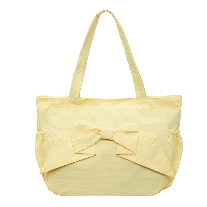 Japanese Style Tote Bag for Women Large Capacity Bow Shoulder Bag Fashi and Versatile Commuting Bag College Student Fashi