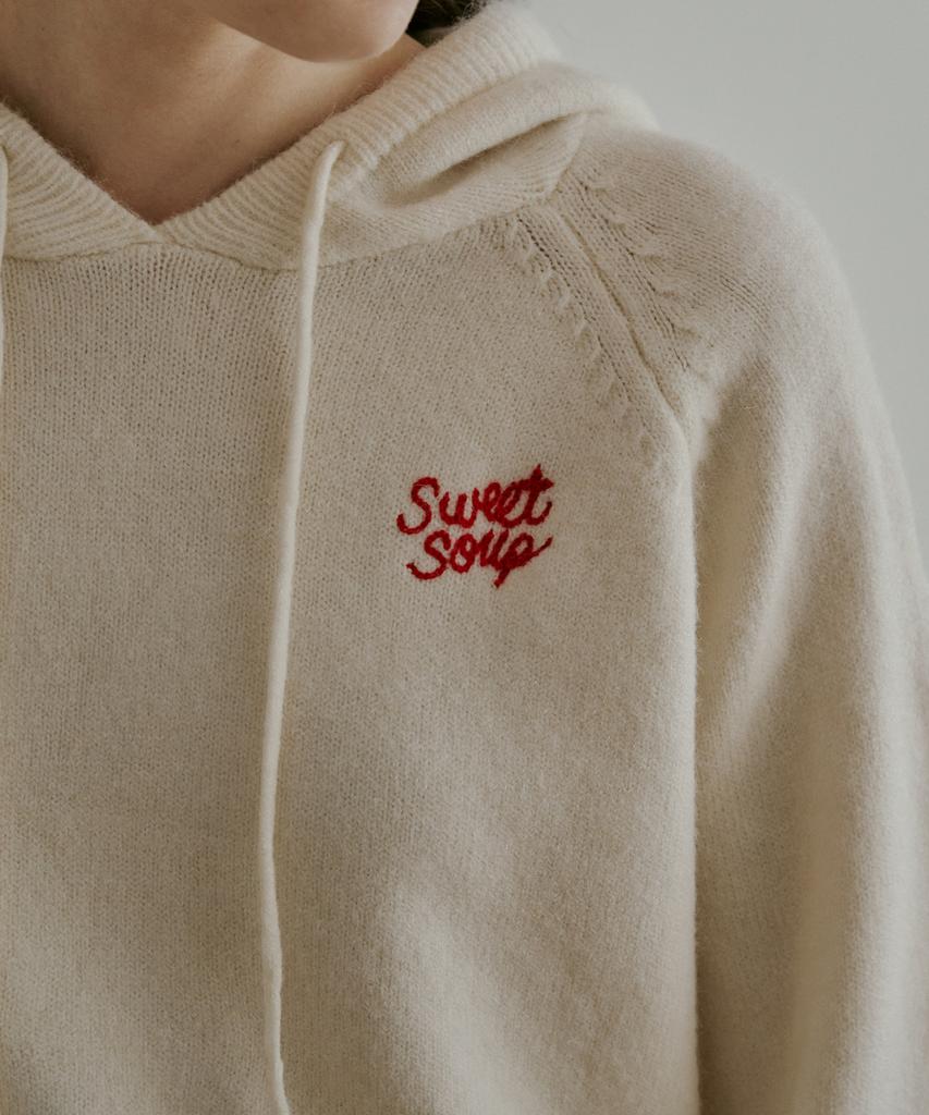 SWEET SOUP Hoodie Embroidered Knit (Wbalkf3)