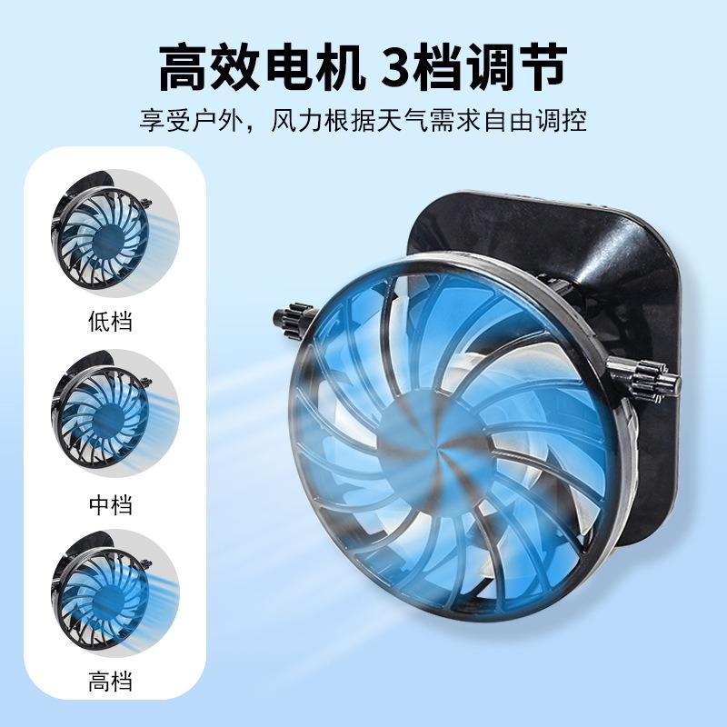 New Solar Fan Bucket Hat Men's UV Protection Fishing Sun Protection Hat Outdoor Mountaineering Sun Hat