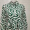 Geometrie Druck Midi Übergröße Lose Frauen Kleider Langarm Sommer Strand Dame Robe