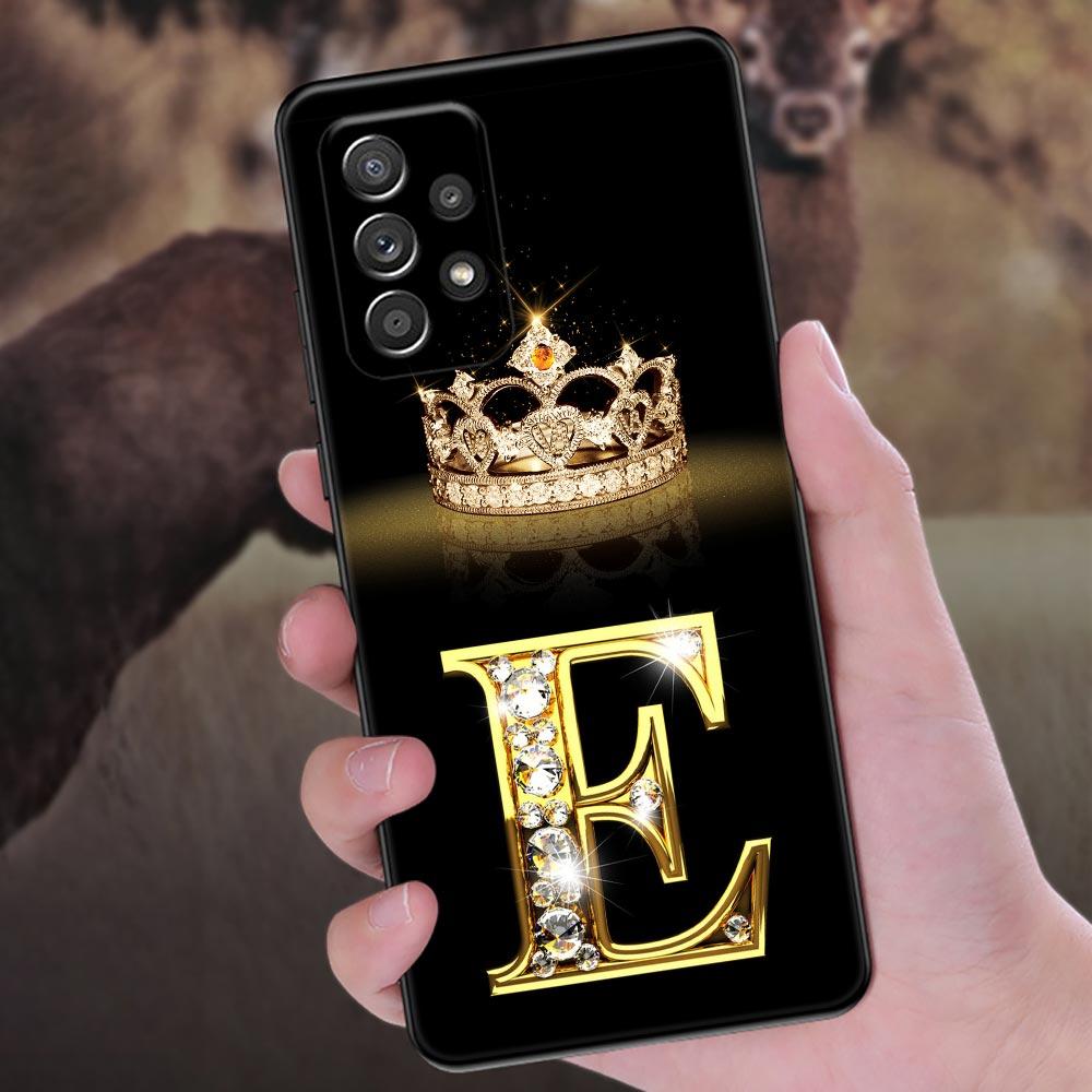 Letter M L E T K J I U Funda For Samsung Galaxy A56 A55 A36 A26 A16 A54 A52 A72 A35 A34 A25 A21S A14 A06 Case Soft Phone Cover