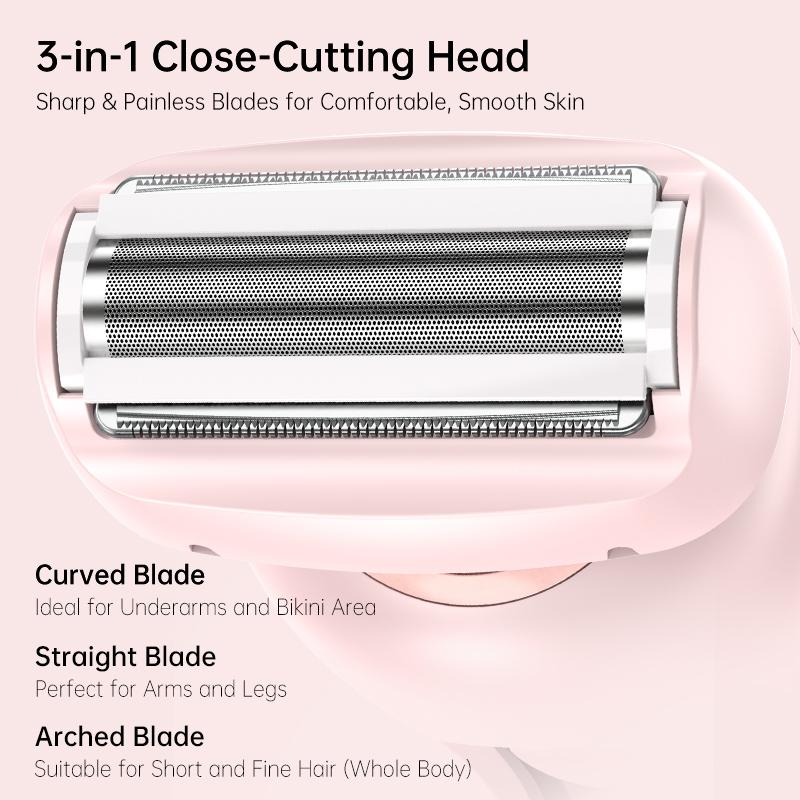 Women Electric Shaver 2 In 1 Waterproof Bikini Trimmer Rechargeable Wet and Dry Use Electric Razor Women Body Hair Trimmer