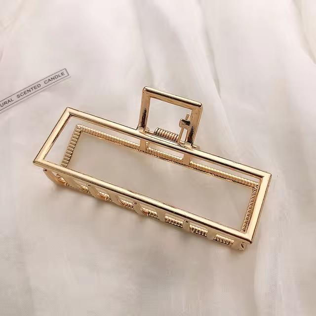 Fashion Metal Hair Claw For Women Gold Silver Color Cross Crab Hair Clip Korean Elegant Geometric Hairpin Girl Hair Accessories